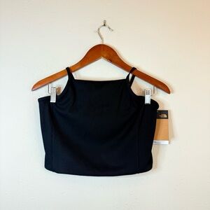 The North Face Guide Rib Black Active Crop Top Size Large NWT
